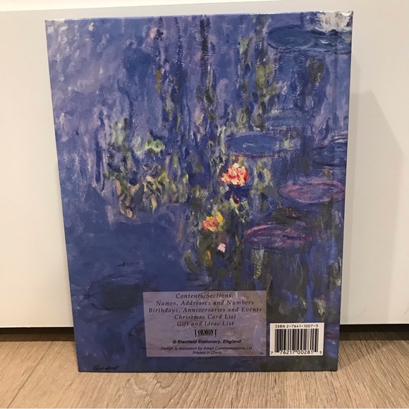 Claude Monet Address Book and Planner - Picture 3 of 3